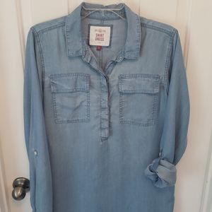 Chambray shirt dress